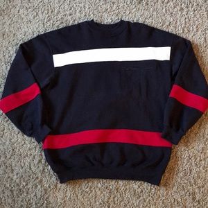 Vintage Color Block Crew Neck